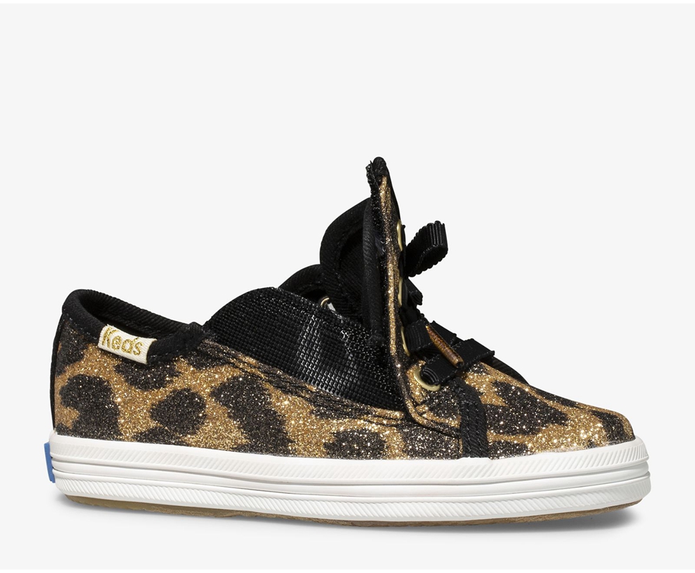 Keds Sneaker Kinder Leopard - Kate Spade New York Kickstart Jr. Glitter Leopard - WUZ-573802